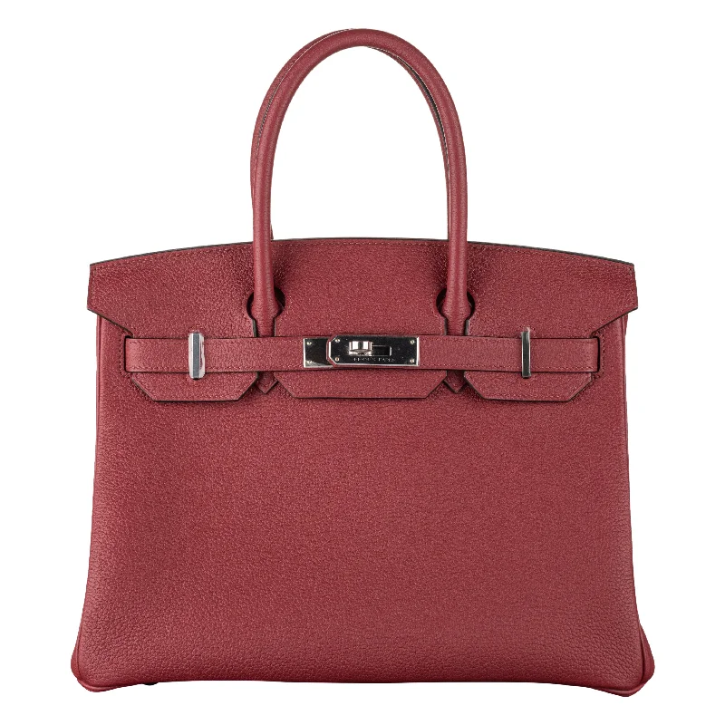 Hermès 30cm Birkin Rouge Grenat Togo Leather Palladium Hardware