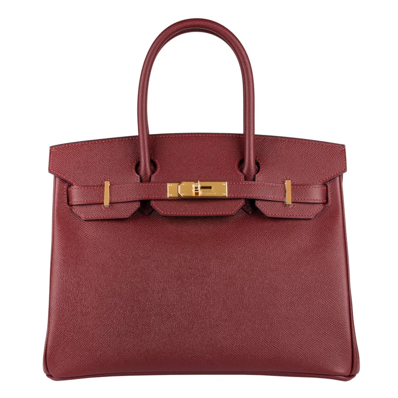 Hermès 30cm Birkin Rouge H Contour Epsom Leather Gold Hardware