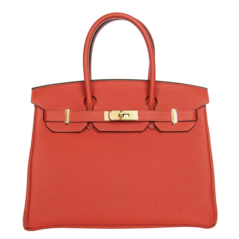 Hermès 30cm Birkin Rouge Pivoine Togo Leather Gold Hardware