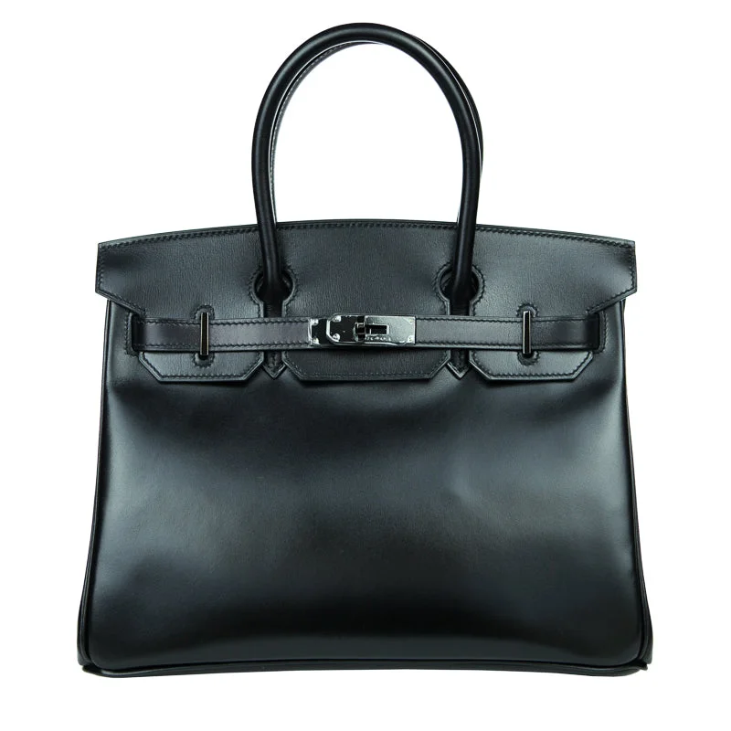 Hermès 30cm Birkin So Black Box Calf Leather