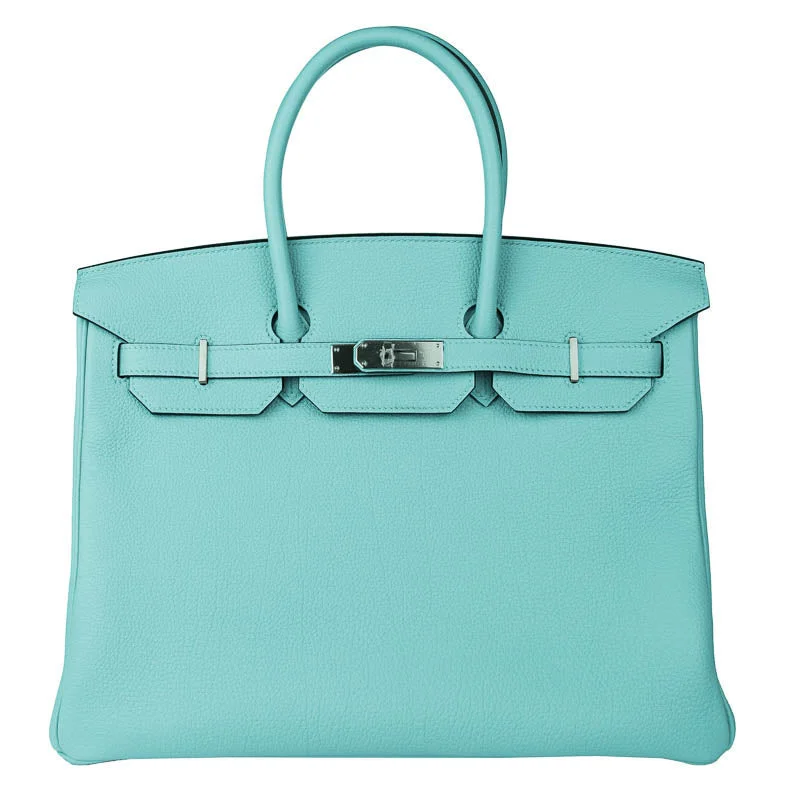 Hermès 35cm Birkin Bleu Atoll Togo PHW