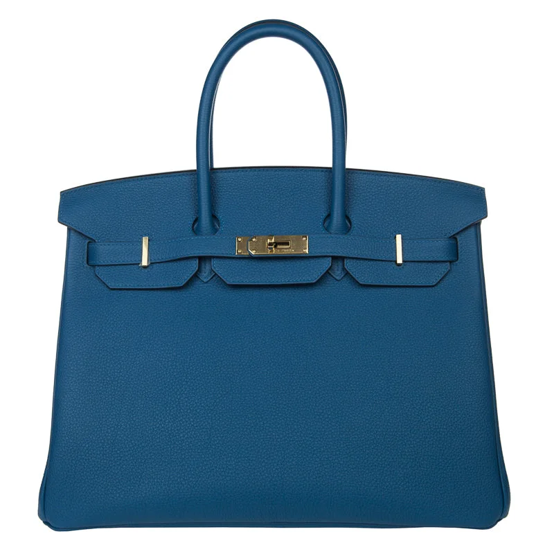 Hermès 35cm Birkin Bleu de Galice Togo GHW