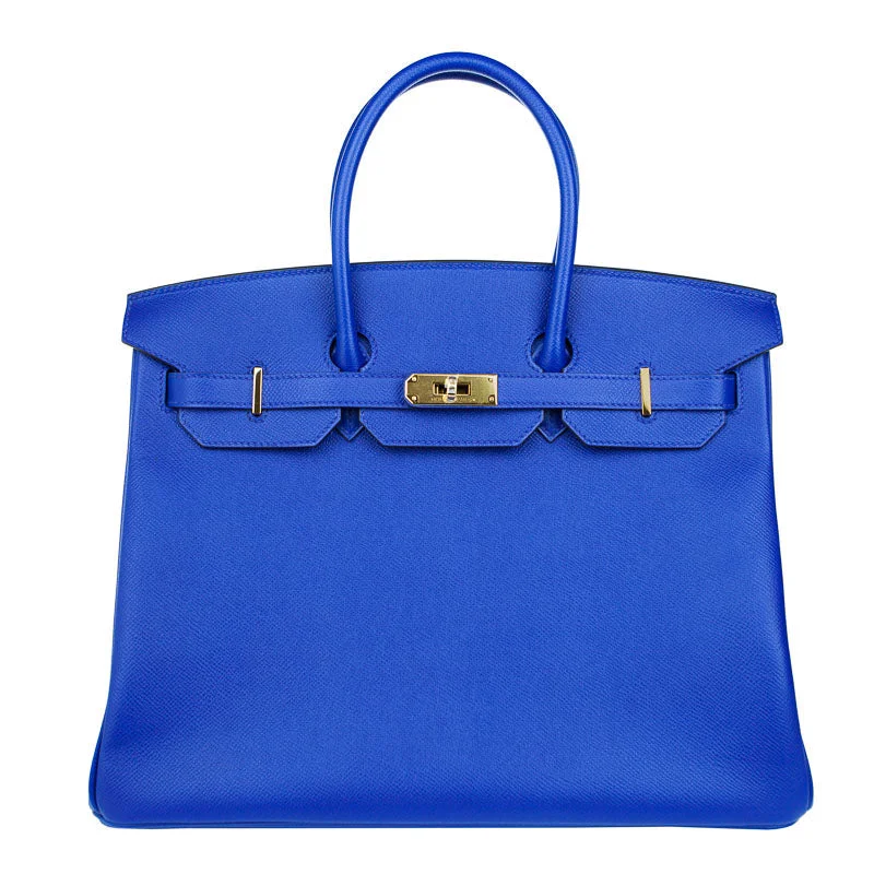 Hermès 35cm Birkin Bleu Electrique Epsom GHW