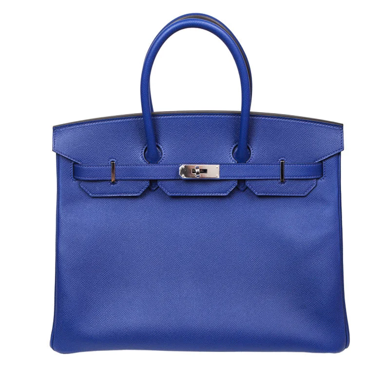 Hermès 35cm Birkin Bleu Electrique Epsom PHW