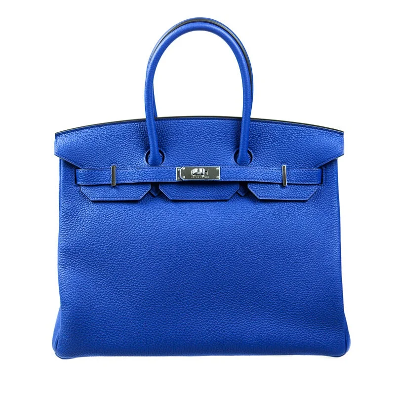 Hermès 35cm Birkin Bleu Electrique Togo PHW