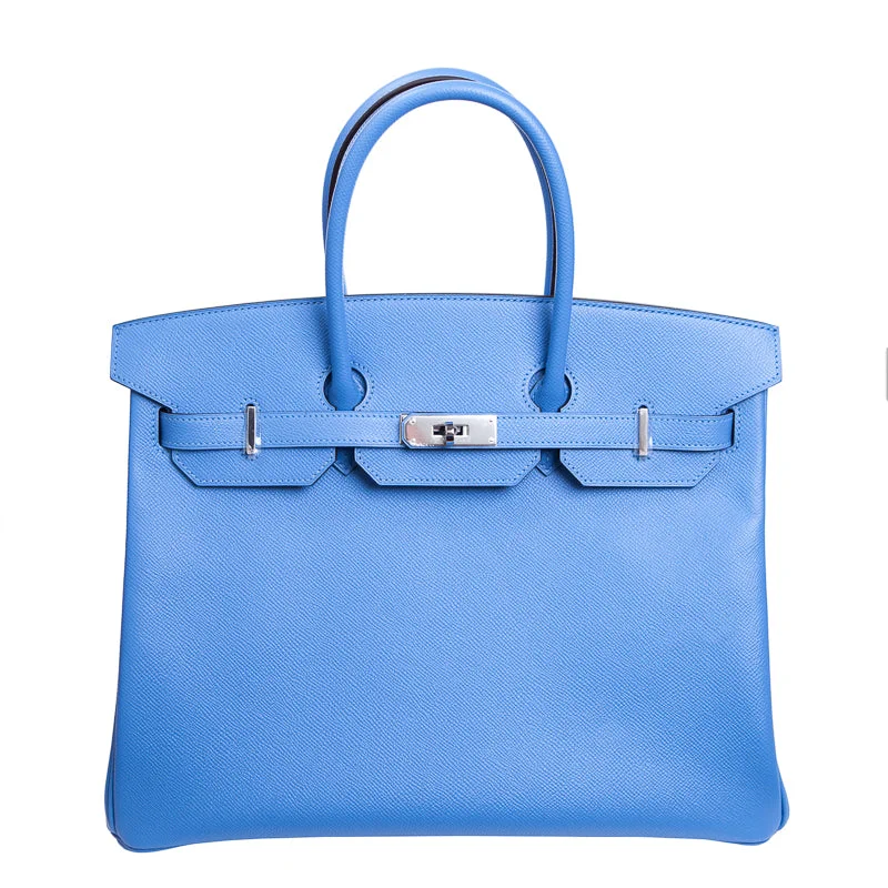 Hermès 35cm Birkin Bleu Paradis Epsom PHW