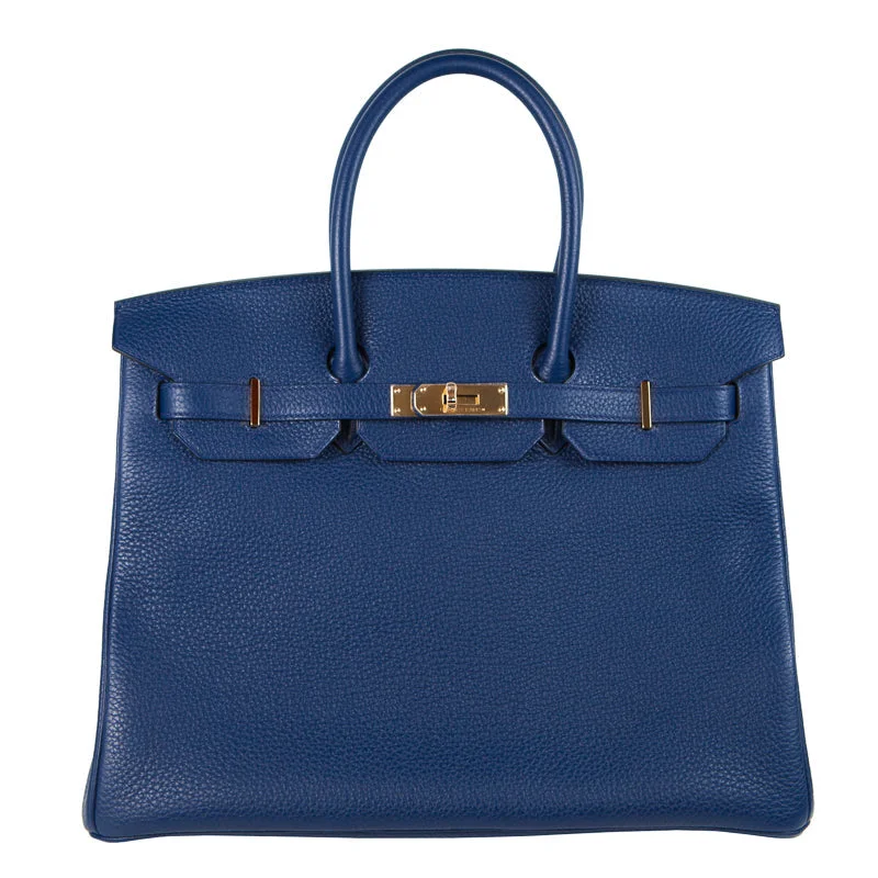 Hermès 35cm Birkin Bleu Saphir Clemence GHW