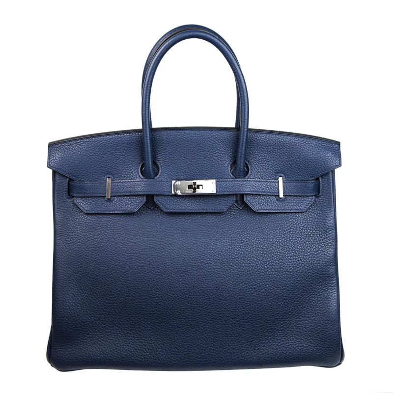 Hermès 35cm Birkin Bleu Saphir Clemence PHW