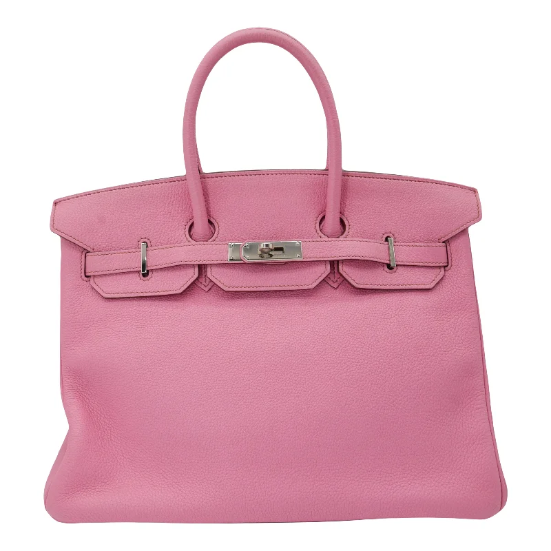 Hermès 35cm Birkin Bubblegum Clemence Palladium Hardware