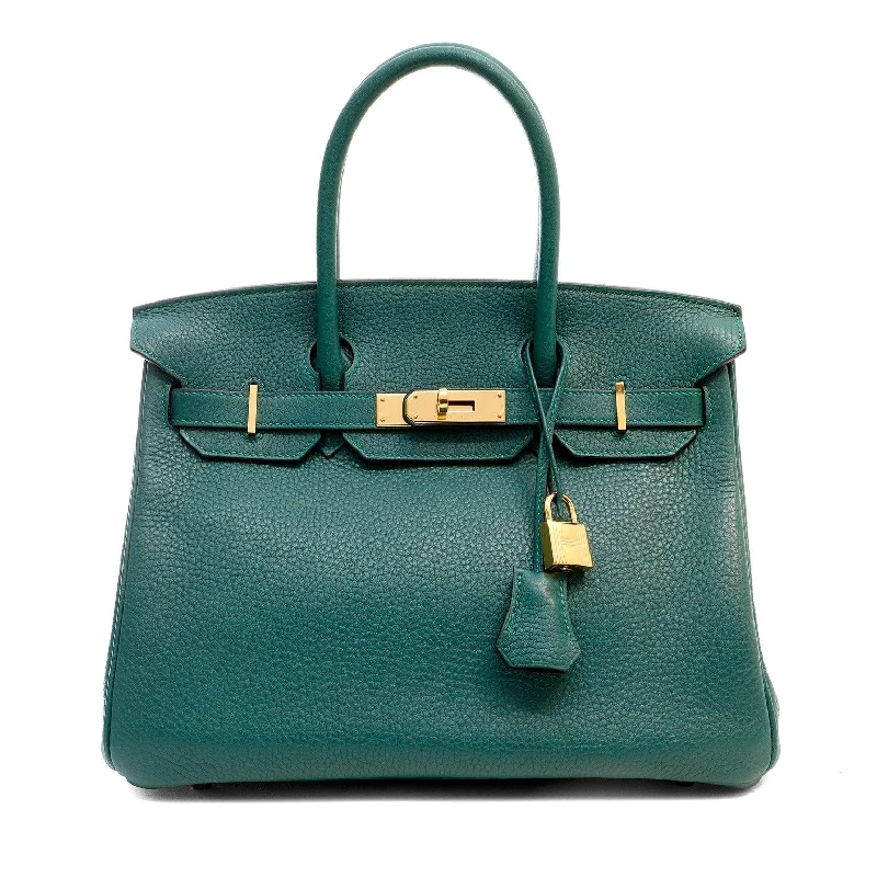 Hermes 30cm Malachite Togo Birkin w/ Gold Hardware