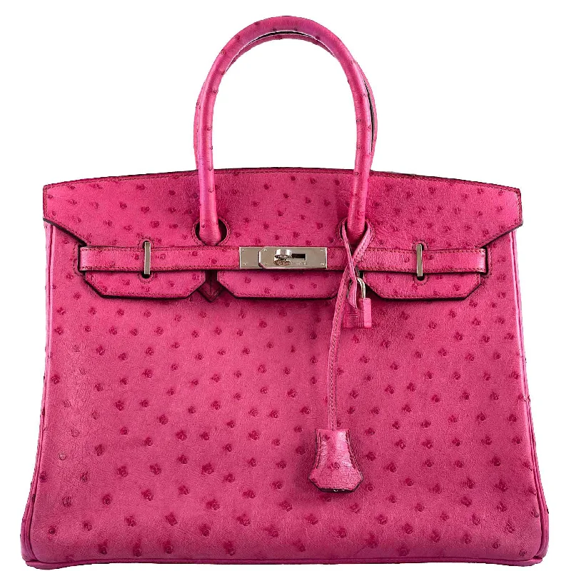 Hermès Birkin 35 Fuchsia Ostrich with Palladium Hardware