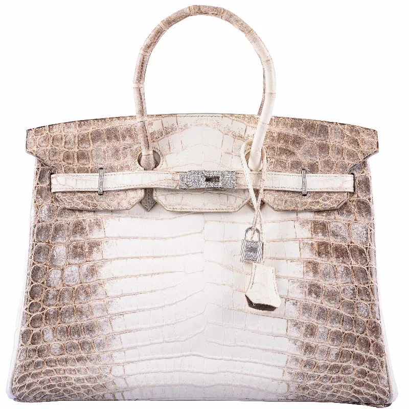 Hermès Diamond Himalaya Birkin 35 Matte Nilo Crocodile 18K White Gold Diamond Hardware