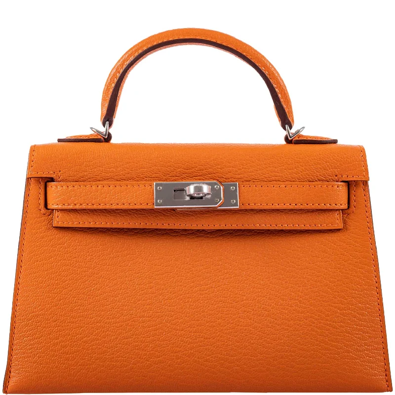 Hermès Kelly 20 Mini II Sellier Orange Verso Gold Chevre Palladium Hardware - 2020, Y