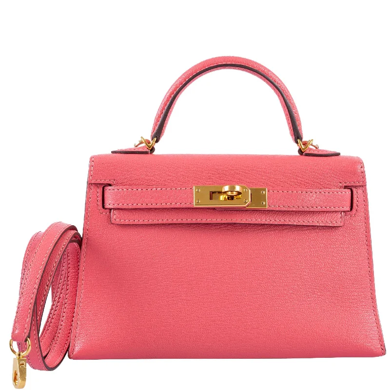 Hermès Kelly 20 Mini II Sellier Rose Lipstick Chevre Gold Hardware