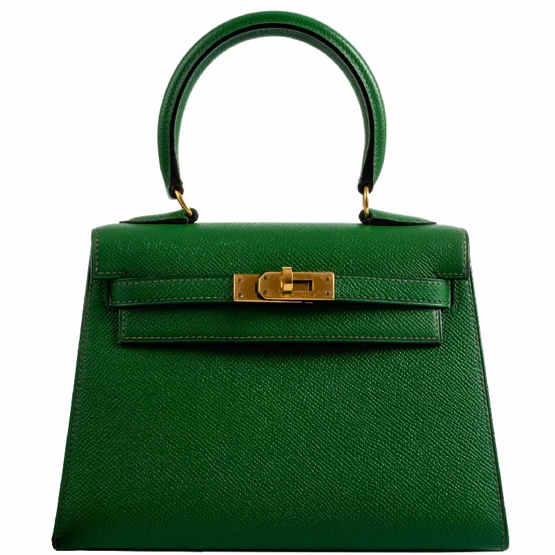 Hermès Kelly Mini 20 Sellier Vert Clair Epsom Gold Hardware