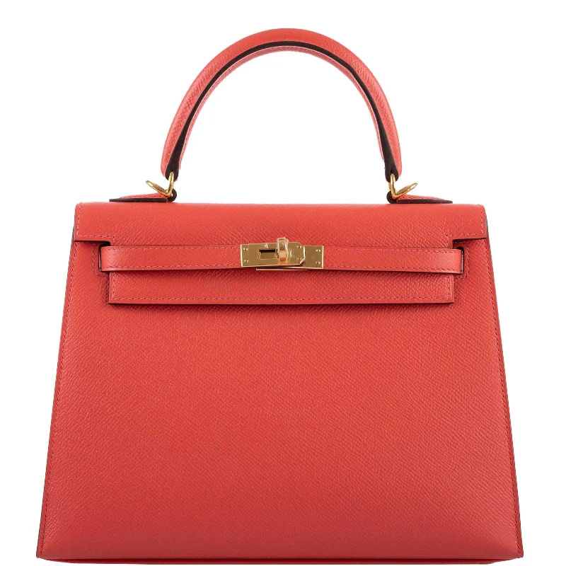 Hermès Kelly 25 Sellier Rose Jaipur Epsom Gold Hardware - 2017, A