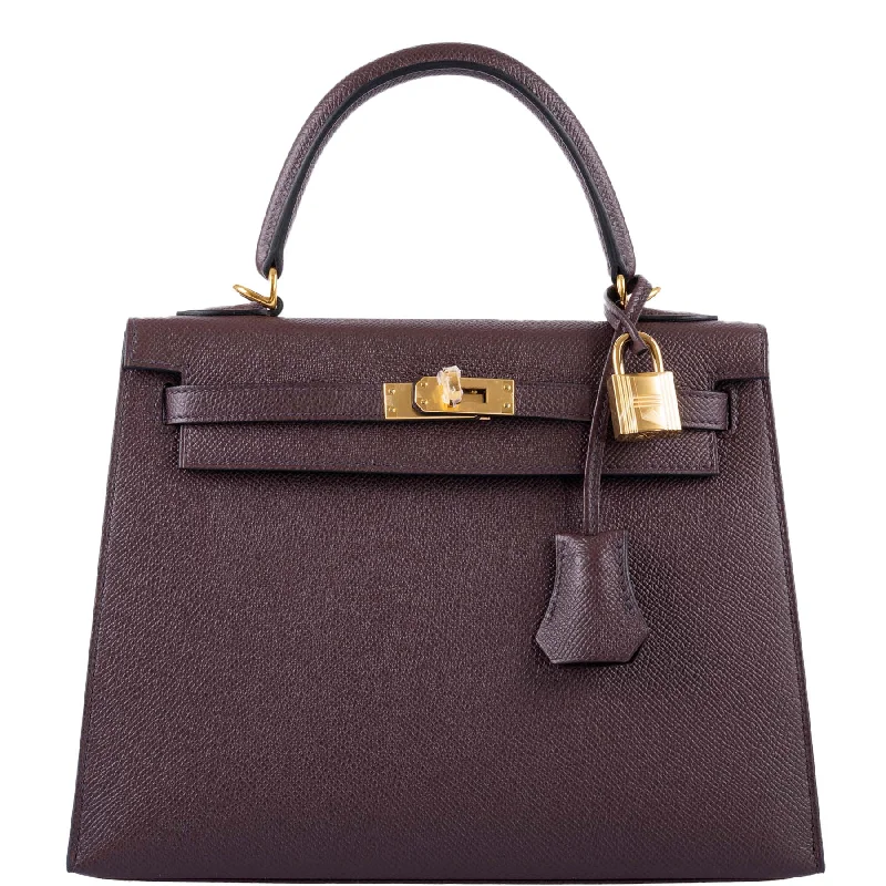 Hermès Kelly 25 Sellier Rouge Epsom with Gold Hardware