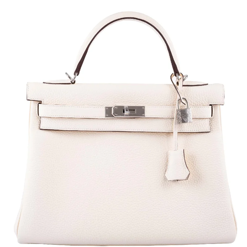 Hermès Kelly 32 Retourne Nata Taurillon Clemence with Palladium Hardware - 2021, Z