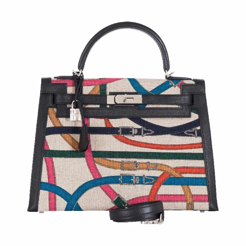 Hermès Kelly 32 Selliér Toile De Camp Cavalcadour Limited Edition