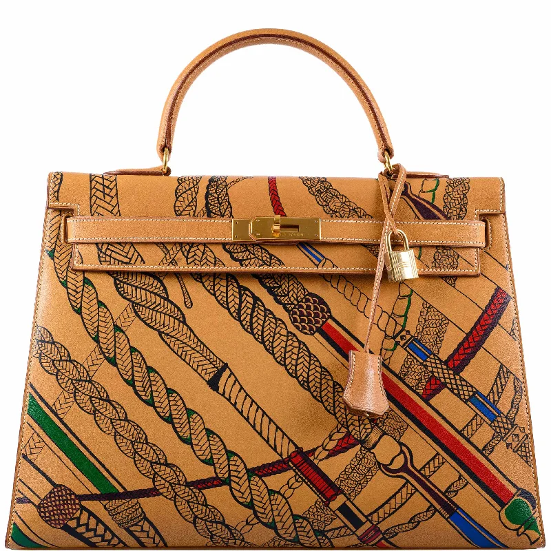 Hermès Kelly 35 Sellier “Whips & Grips” Vache Naturelle Gold Hardware