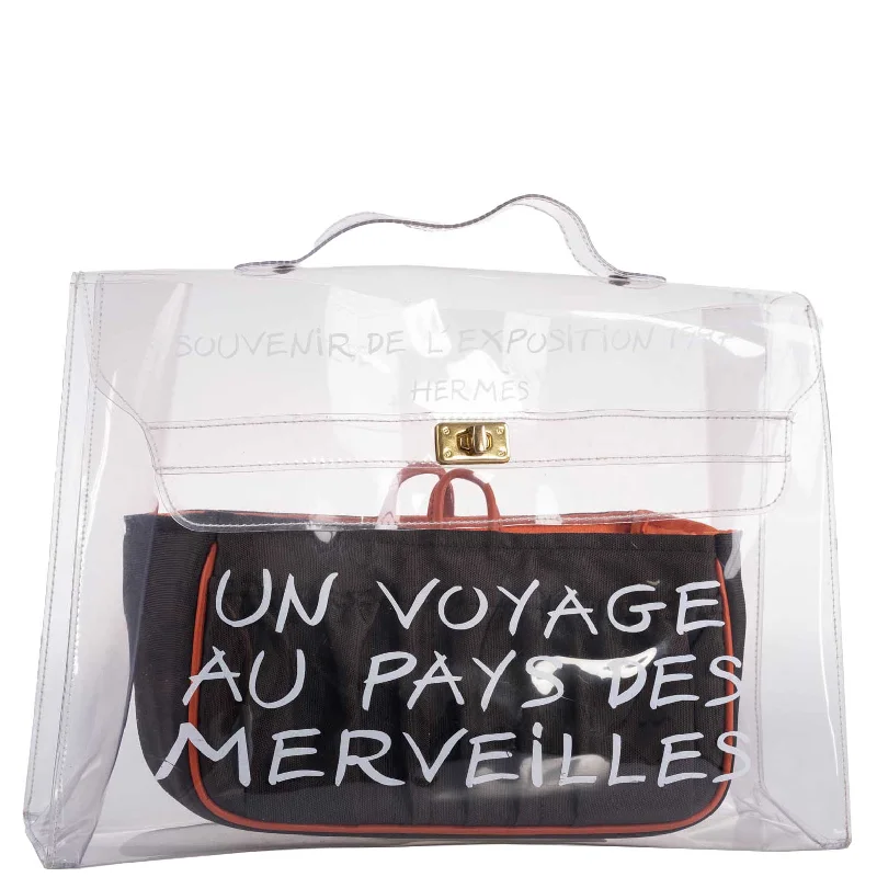 Hermès Kelly 40 Transparent Vinyl Beach Bag Souvenir De L’Exposition