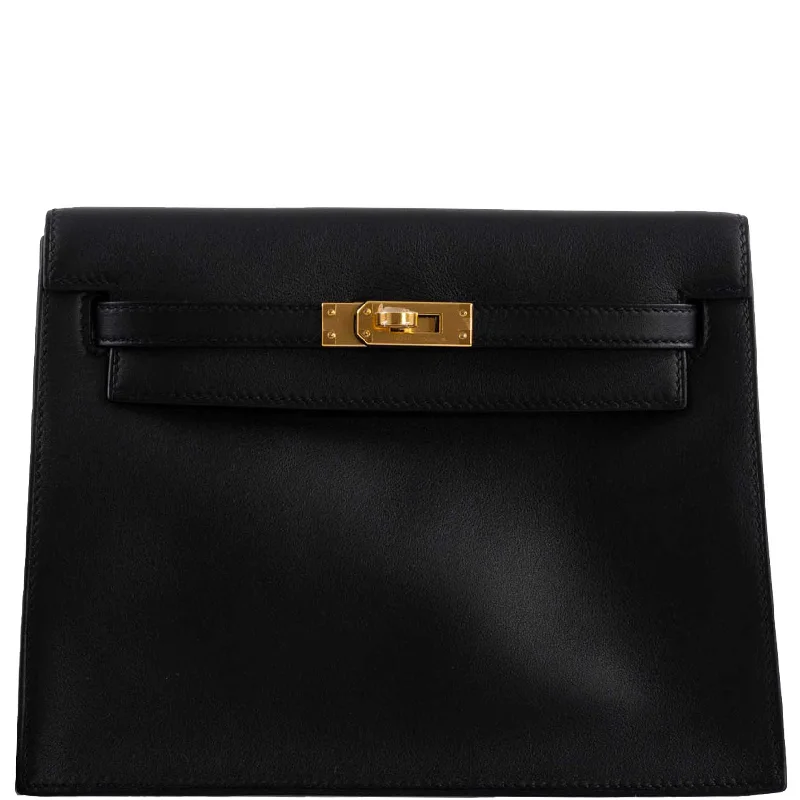 Hermès Kelly Danse II Black Swift with Gold Hardware - 2020, Y