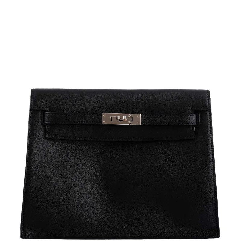 Hermès Kelly Danse II Black Swift with Palladium Hardware - 2020, Y