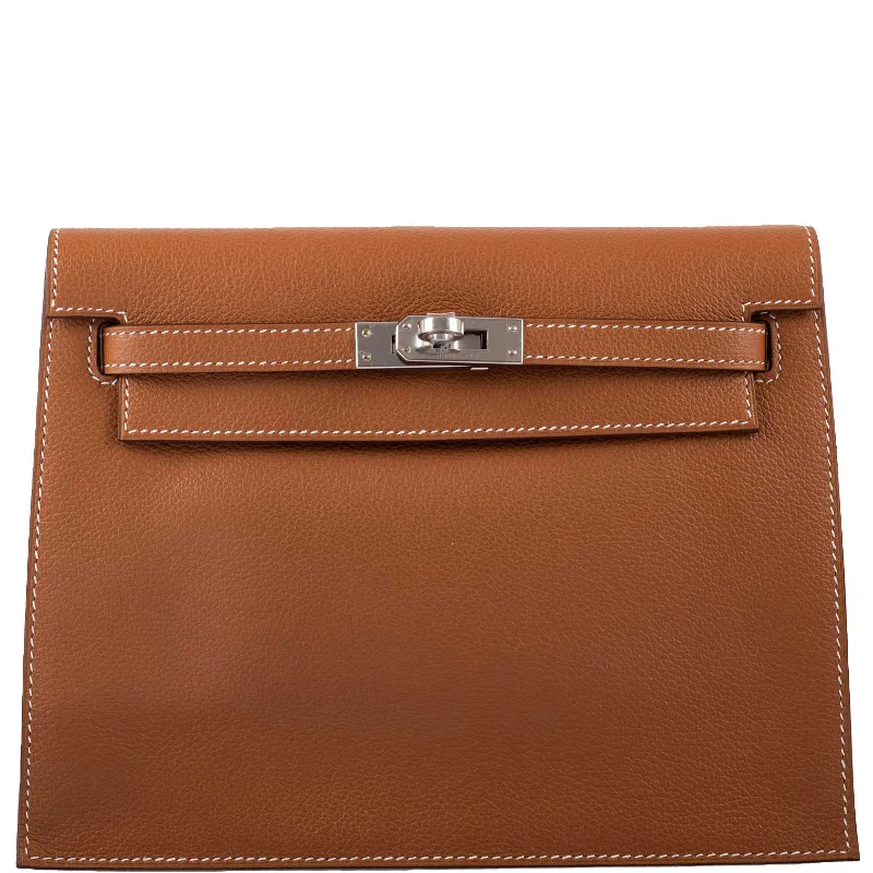 Hermès Kelly Danse II Gold Taurillon Novillo Leather Palladium Hardware - 2020, Y