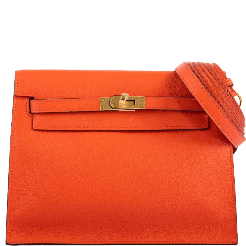 Hermès Kelly Danse II Orange Poppy Swift Gold Hardware - 2019, D