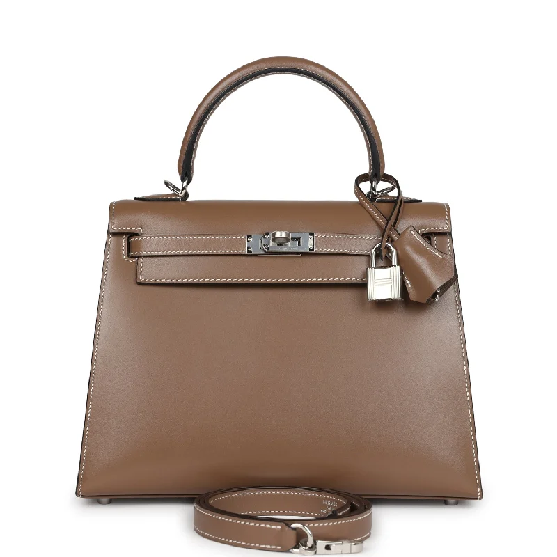 Hermes Kelly Sellier 25 Etoupe Tadelakt Palladium Hardware