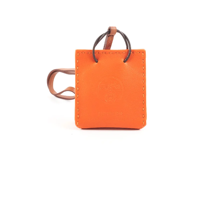 Hermes Bag Charm Orange