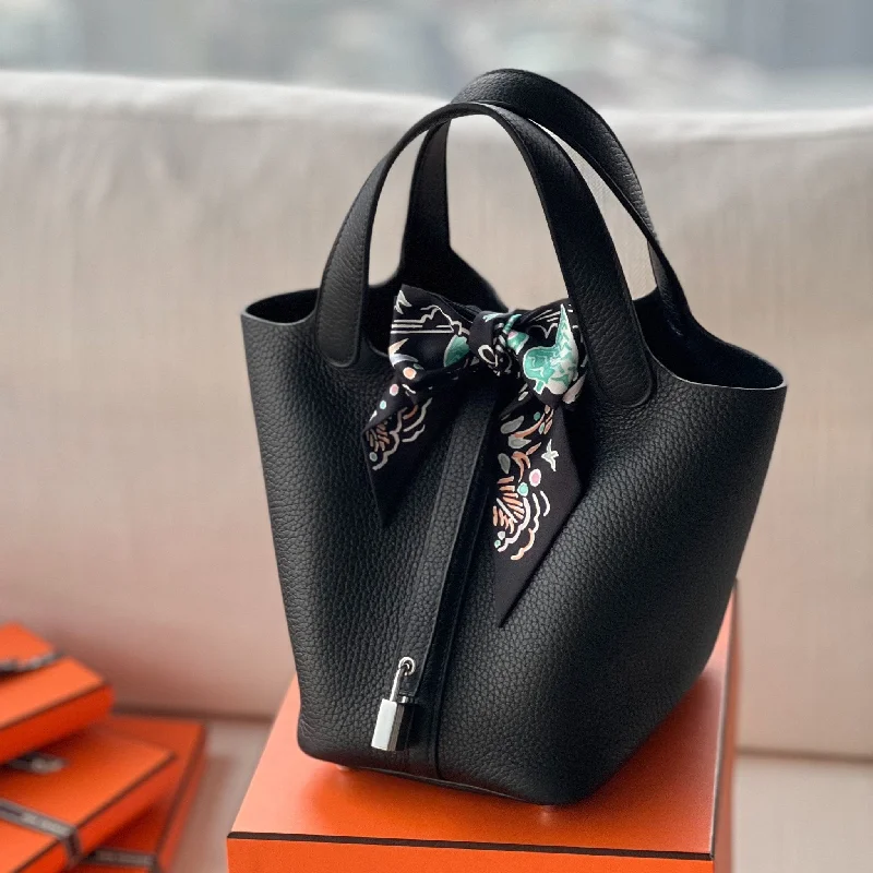 Hermès Picotin 18 | Clémence Leather | Noir (Black)