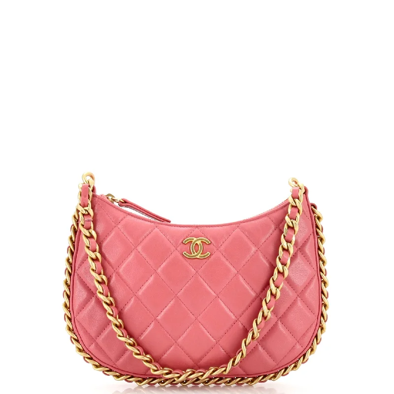 CC Chain Around Hobo Quilted Lambskin