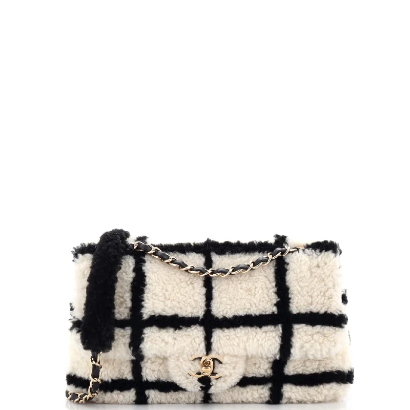 CC Flap Bag Square Printed Shearling Large