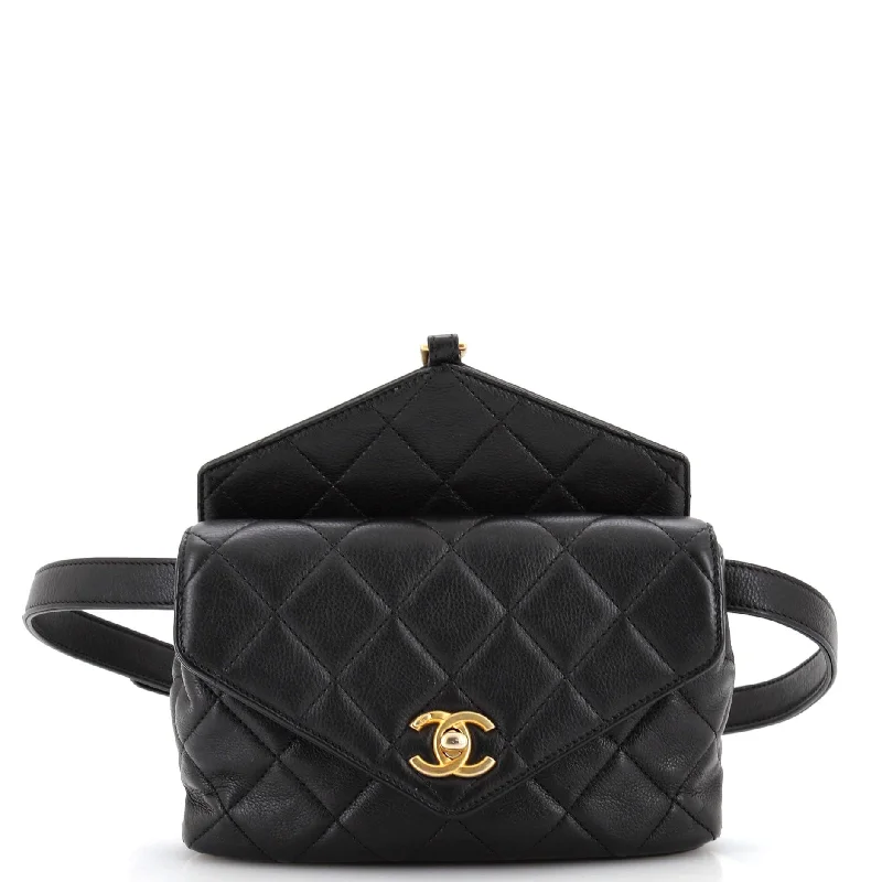 Chain Envelope Belt Bag Quilted Calfskin