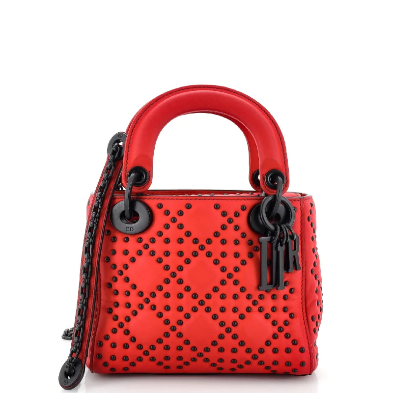 Lady Dior Chain Bag Cannage Studded Calfskin Mini