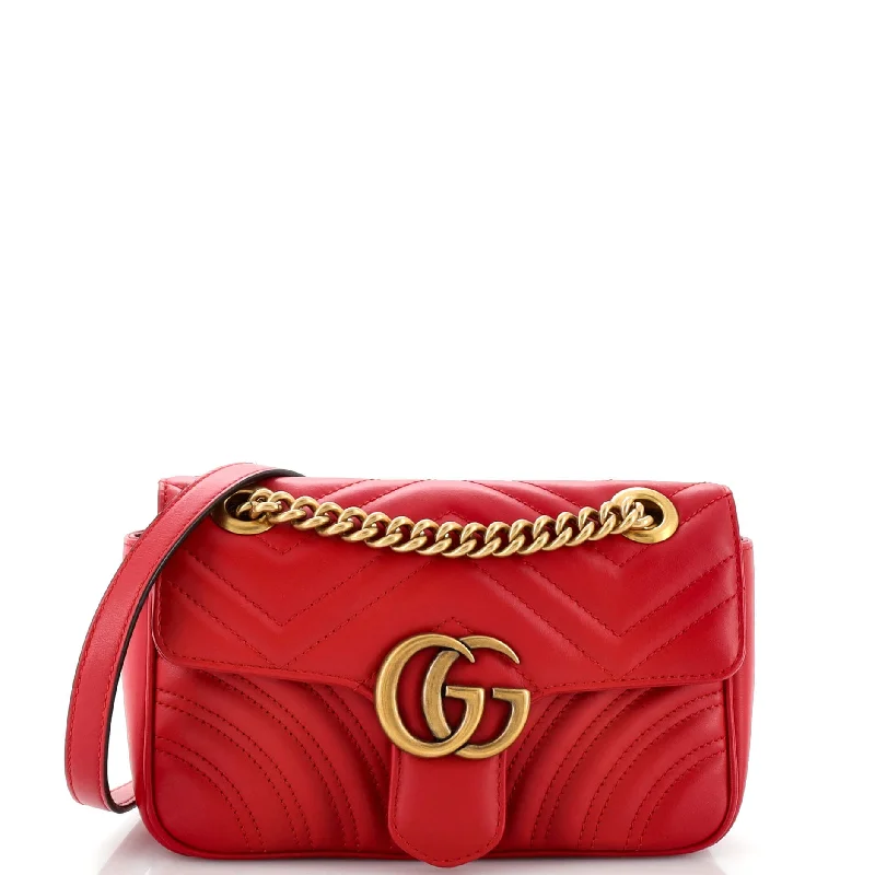 GG Marmont Flap Bag Matelasse Leather Mini