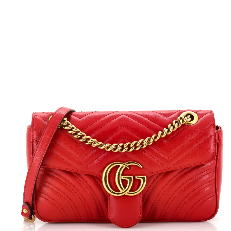 GG Marmont Flap Bag Matelasse Leather Small