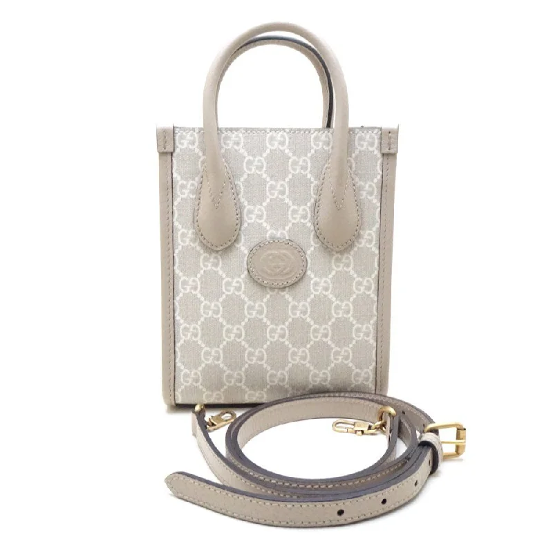 Gucci 2Way Bag Mini Tote Leather/ Gg